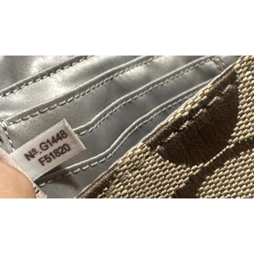 Coach Signature Turnlock Clutch Khaki F51820 5x8
